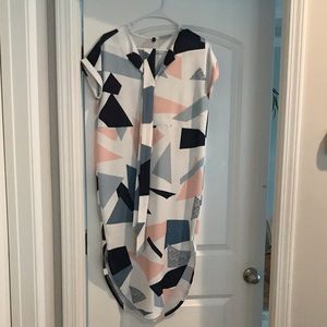 Navy Blue and Pink Dress